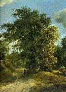 Meindert Hobbema Woodland Road oil